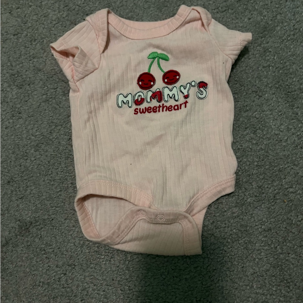 Mommy's Sweetheart Pink Baby Onesie